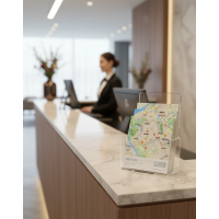 Pleksi Broşür Standı A6 Broşürlük Şeffaf Akrilik Avrupa üretim Taymar marka