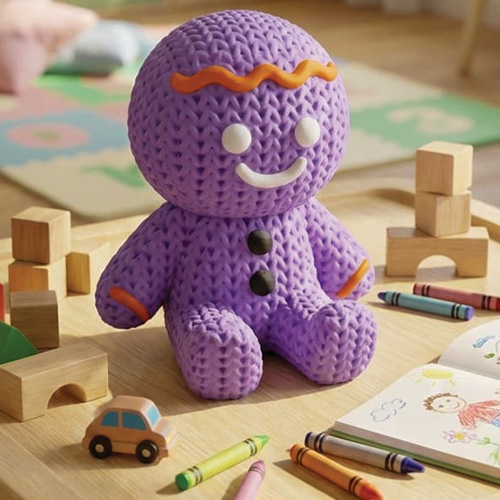 Kurabiye Adam Oyuncak 15 CM - Örme Görünümlü Dayanıklı Gövde - Mor Kurabiye Adam Oyuncak 15 CM - Örme Görünümlü Dayanıklı Gövde - Mor