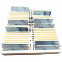 Ziyaretçi Kartı Standı - 50 Bölmeli Kimlik Kartı Tutucu - Profesyonel Resepsiyon Kartlığı