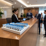 Ziyaretçi Kartı Standı - 50 Bölmeli Kimlik Kartı Tutucu - Profesyonel Resepsiyon Kartlığı