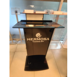 Siyah Pleksi Kürsü | Kurumsal Premium Akrilik Kürsü | Baskıcıdan